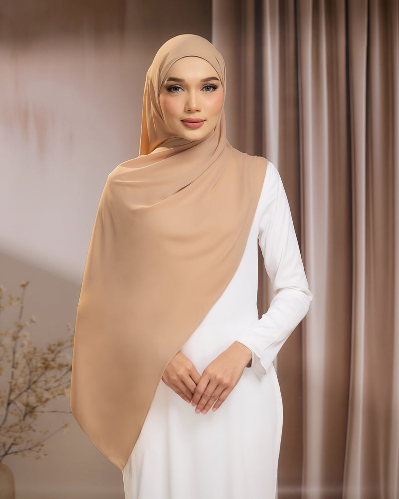 LUNA SHAWL - NUDE | FLOWY TUDUNG