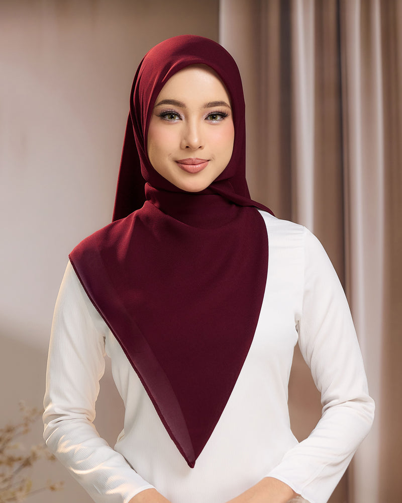 AYU BAWAL - BURGUNDY | LIGHTWEIGHT SQUARE BAWAL