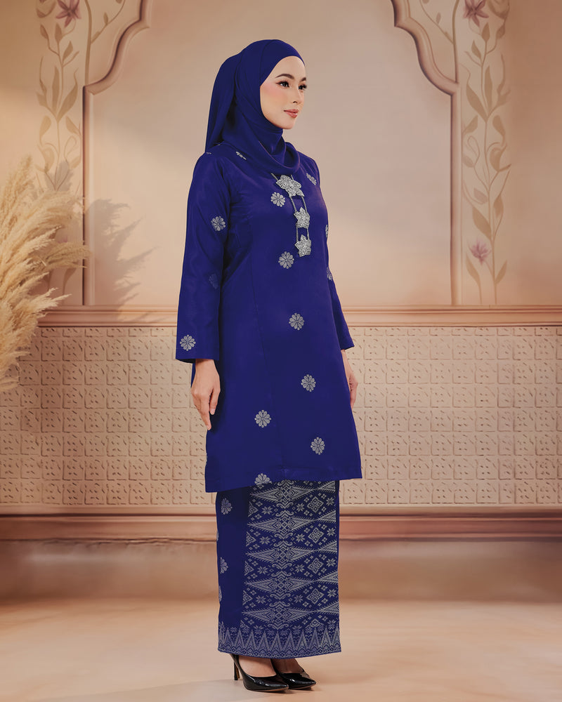 KURUNG SURAYA (PESAK GANTUNG) | ROYAL BLUE - SILVER