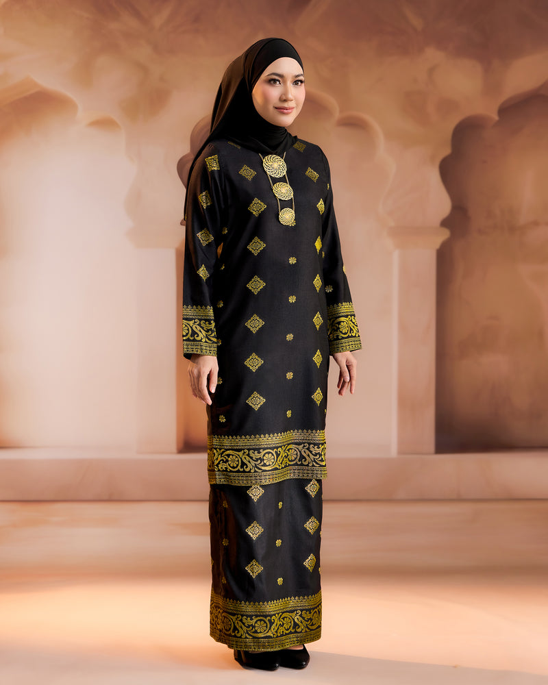 KURUNG PURNAMA (MODEN) RTW | BLACK GOLD