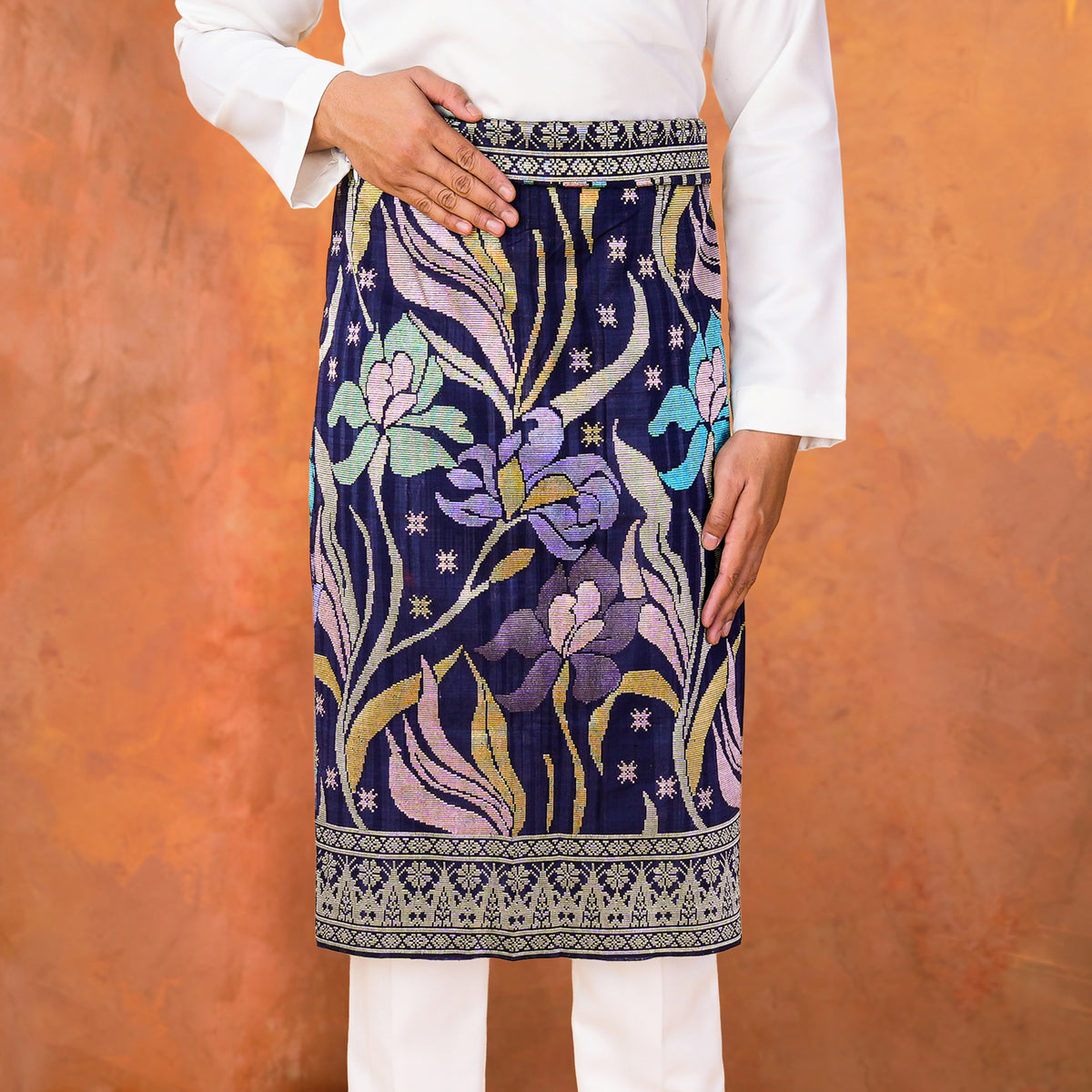 NAVY BLUE SILVER - MIX | Royal Handmade (2.5 Meter)