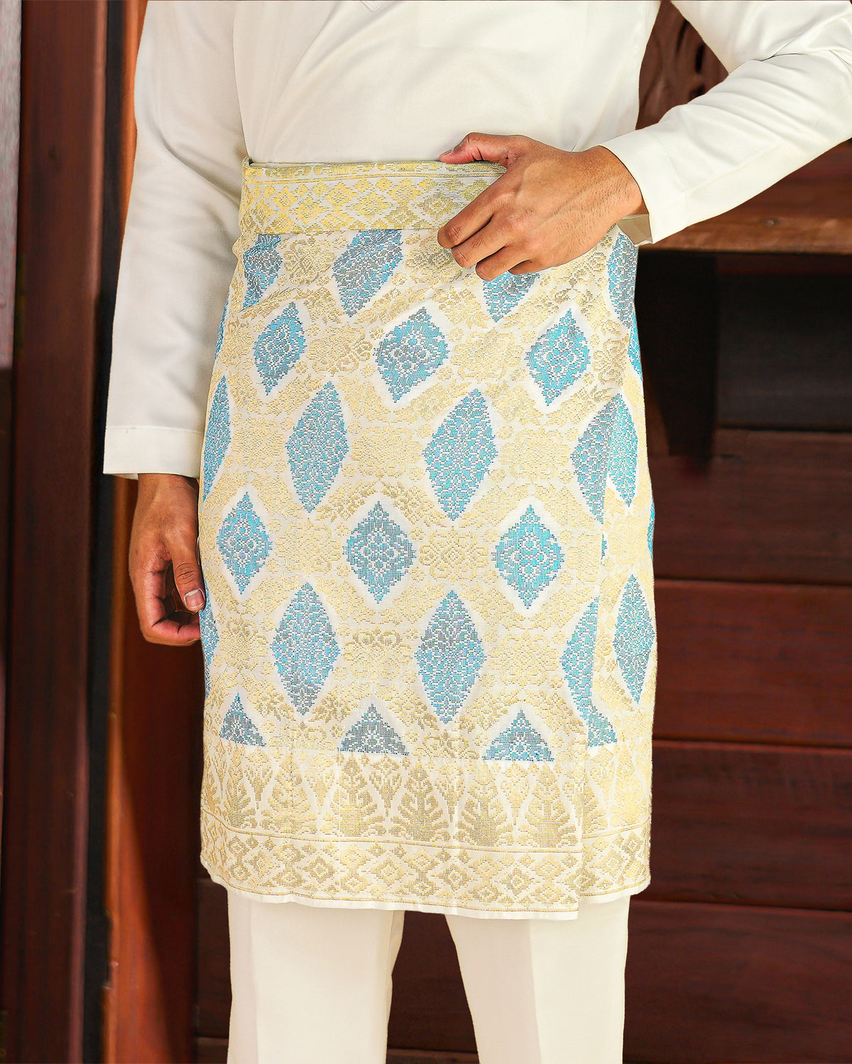 MALEEQ INSTANT | White Gold/Blue - Handmade