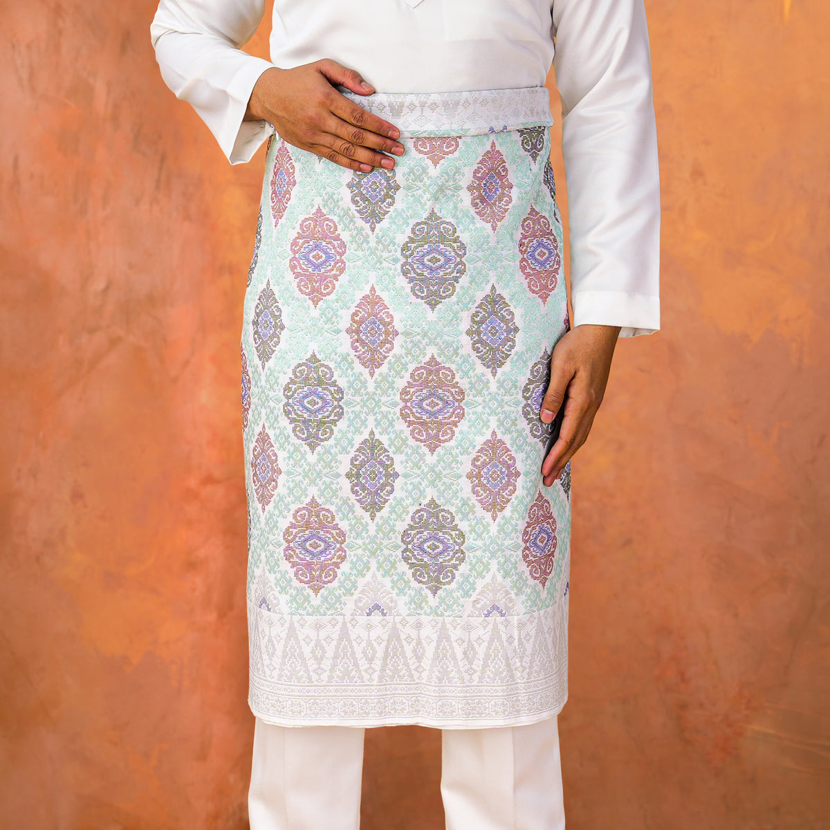 DUSTY GREEN - SILVER MIX | Royal Handmade