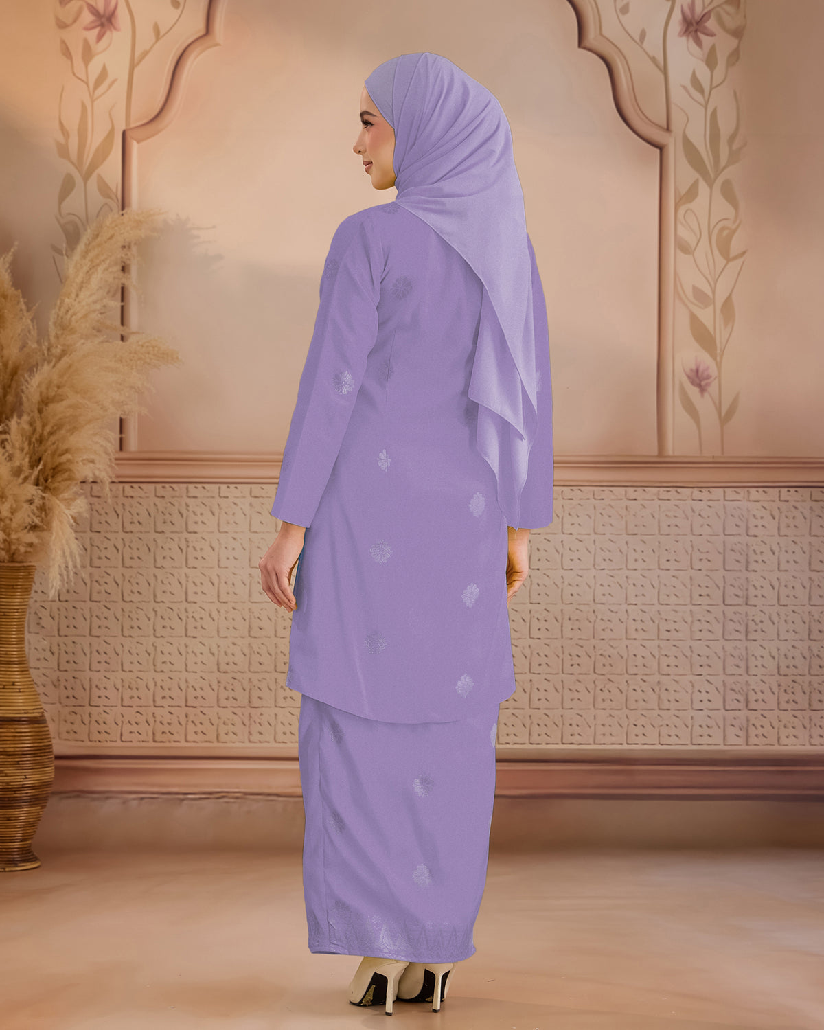 KURUNG ANGGUN (KEBAYA) | DUSTY PURPLE - SILVER