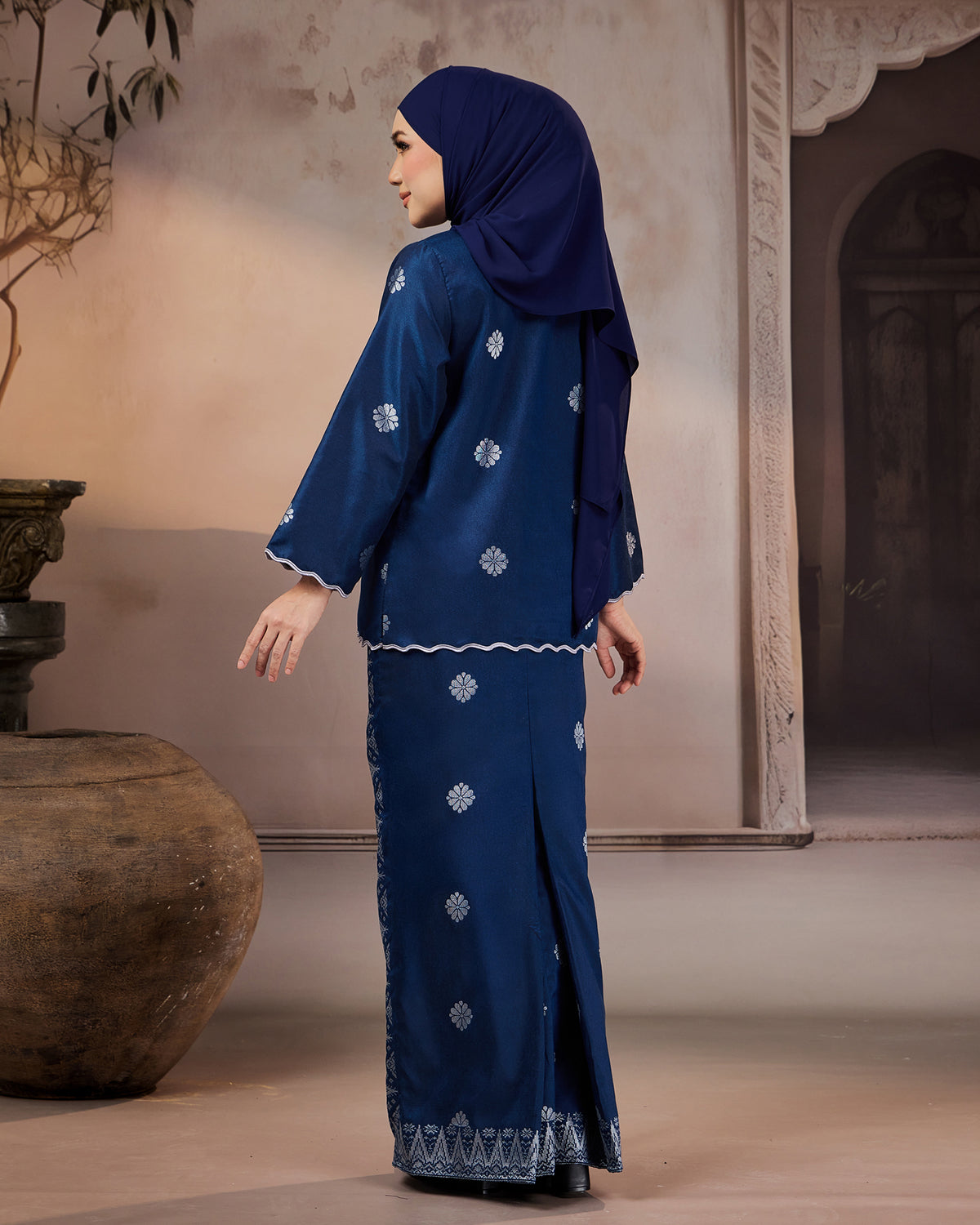KURUNG RATNA (KEDAH SULAM) | TEAL BLUE - SILVER