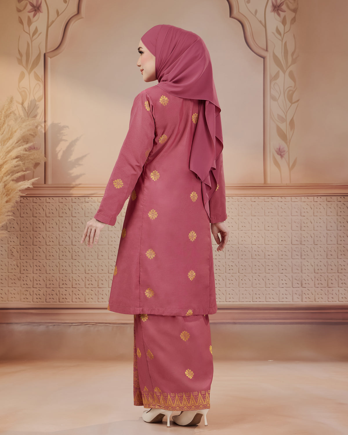 KURUNG SURAYA (PESAK GANTUNG) | DUSTY PINK - GOLD