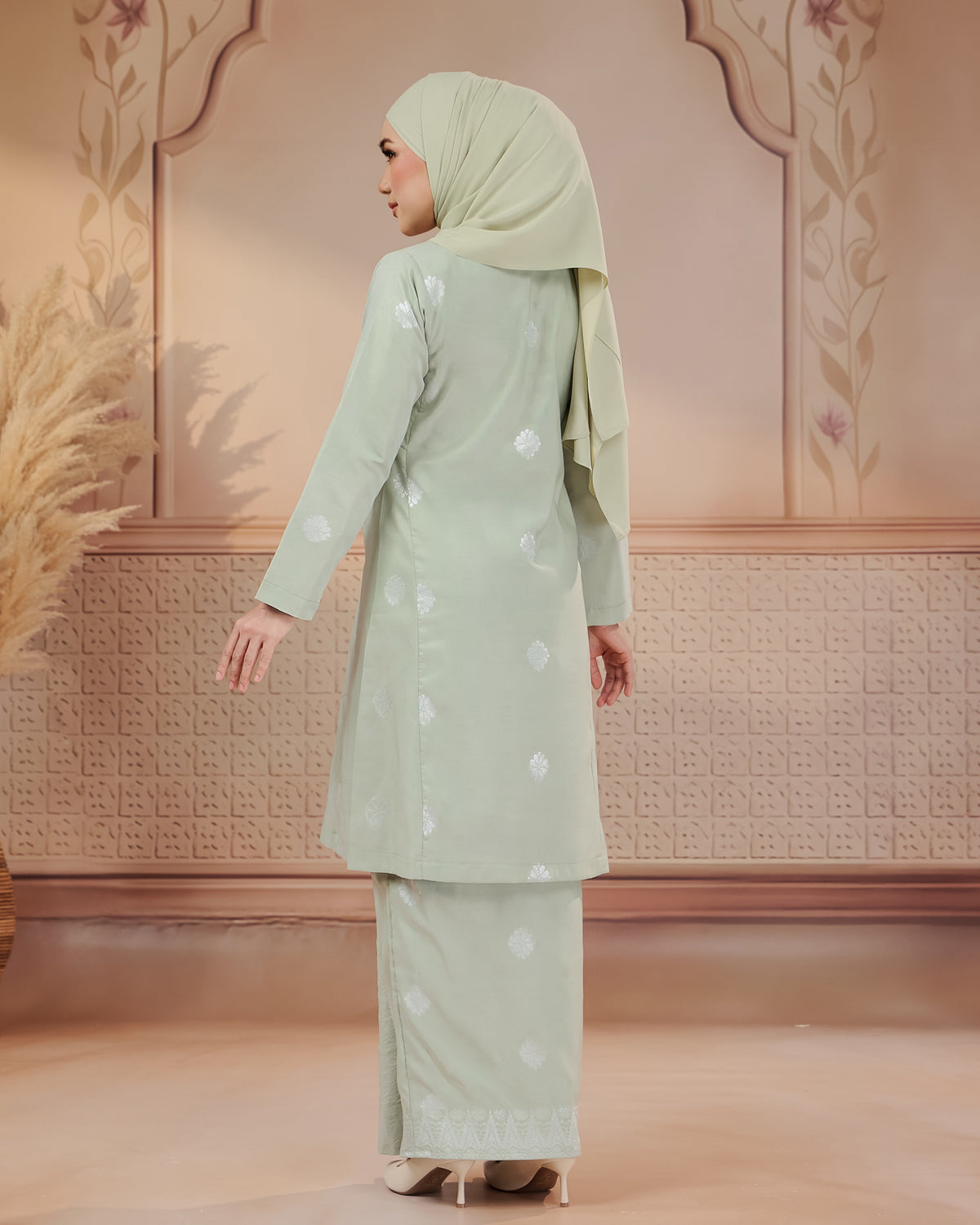 KURUNG SURAYA(PESAK GANTUNG) | SAGE GREEN - SILVER