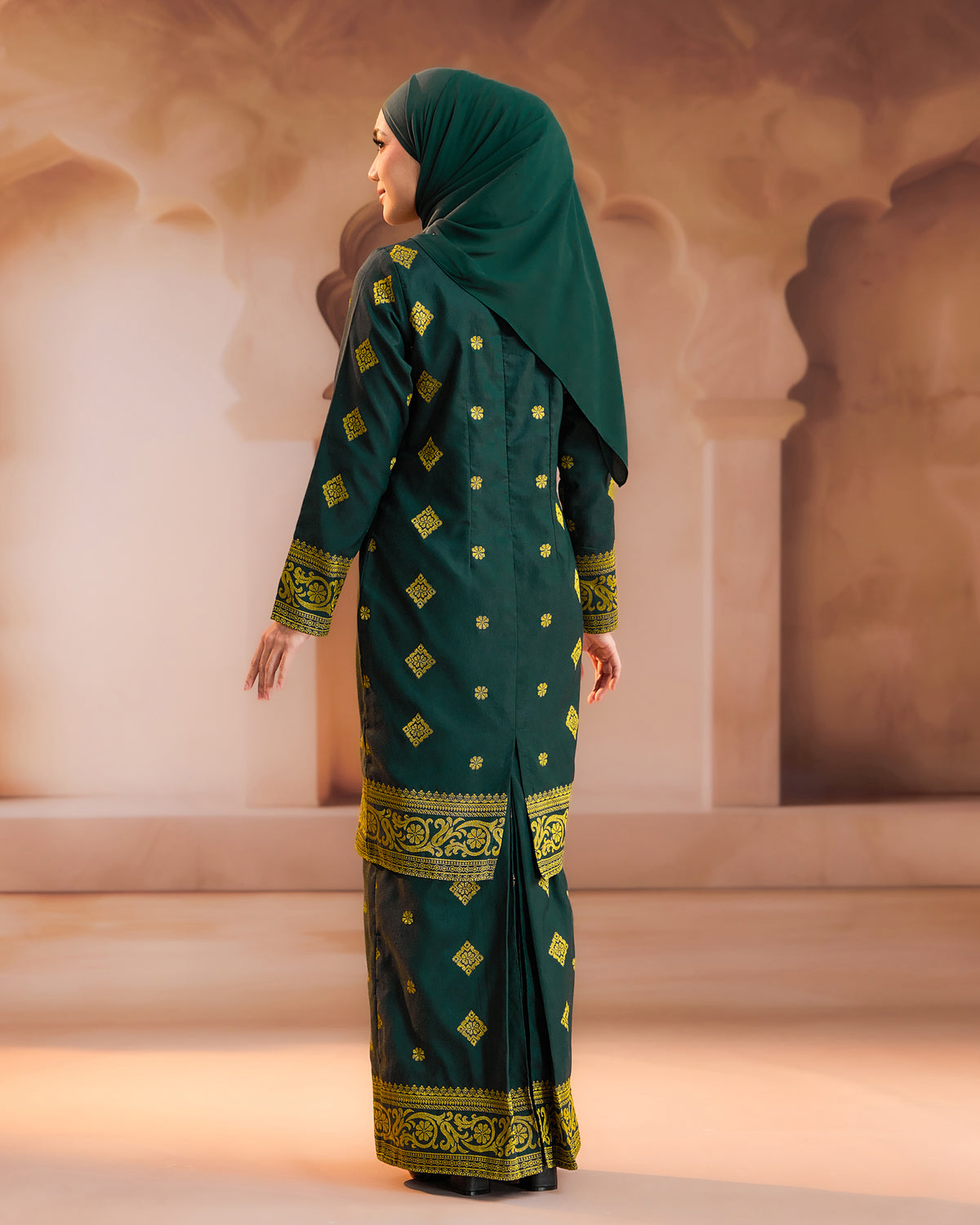KURUNG PURNAMA (MODEN) RTW | DARK EMERALD GOLD