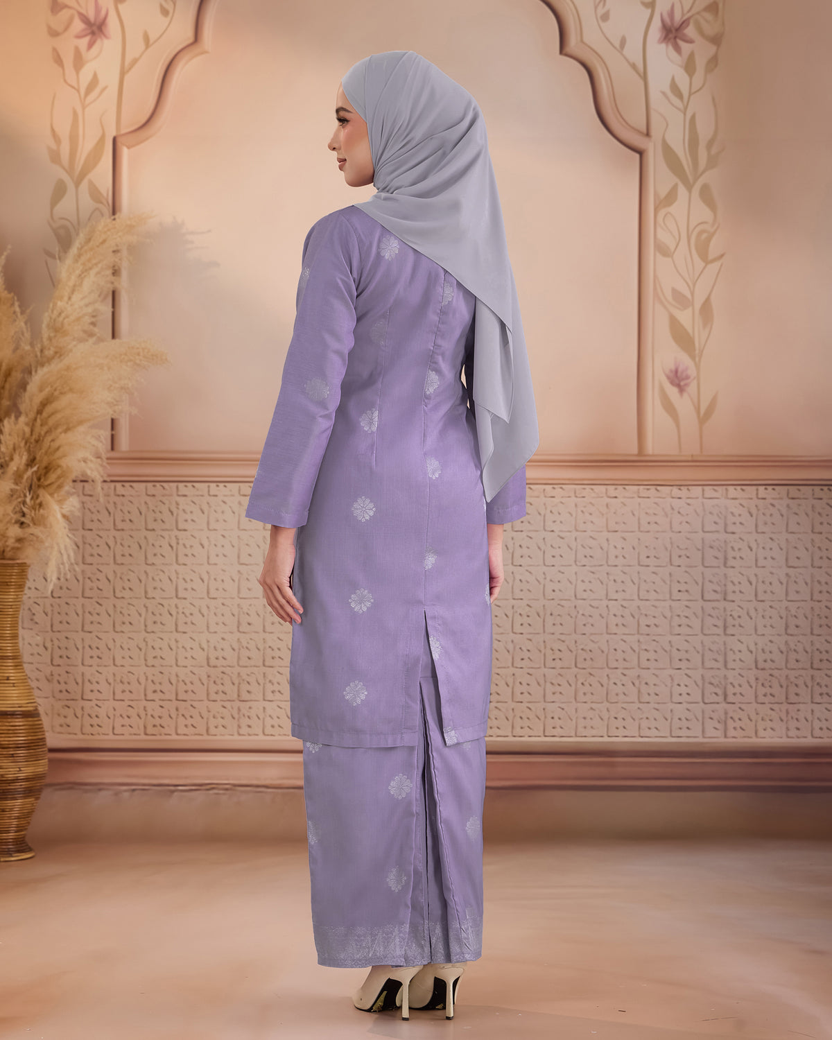 KURUNG LAYLA (MODEN) | DUSTY PURPLE - SILVER