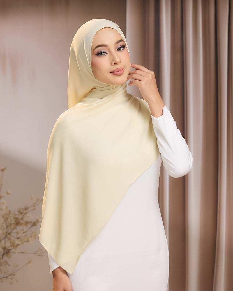 LUNA SHAWL - CREAM | FLOWY TUDUNG