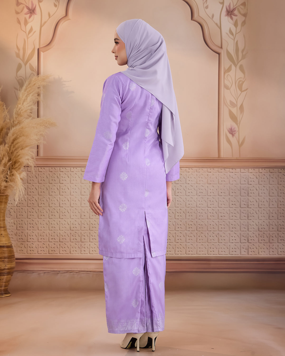 KURUNG LAYLA (MODEN) | SOFT LILAC - SILVER