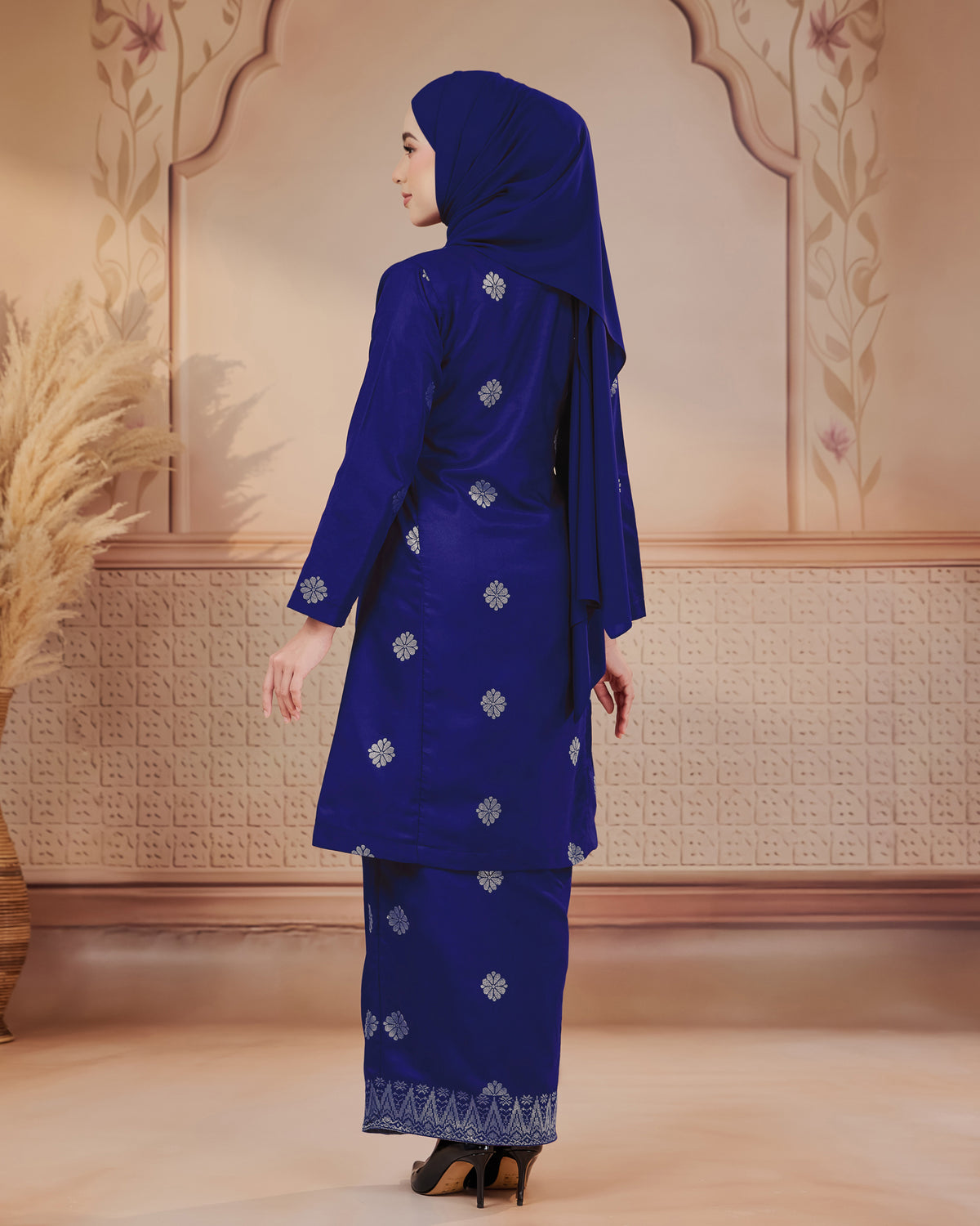KURUNG SURAYA (PESAK GANTUNG) | ROYAL BLUE - SILVER