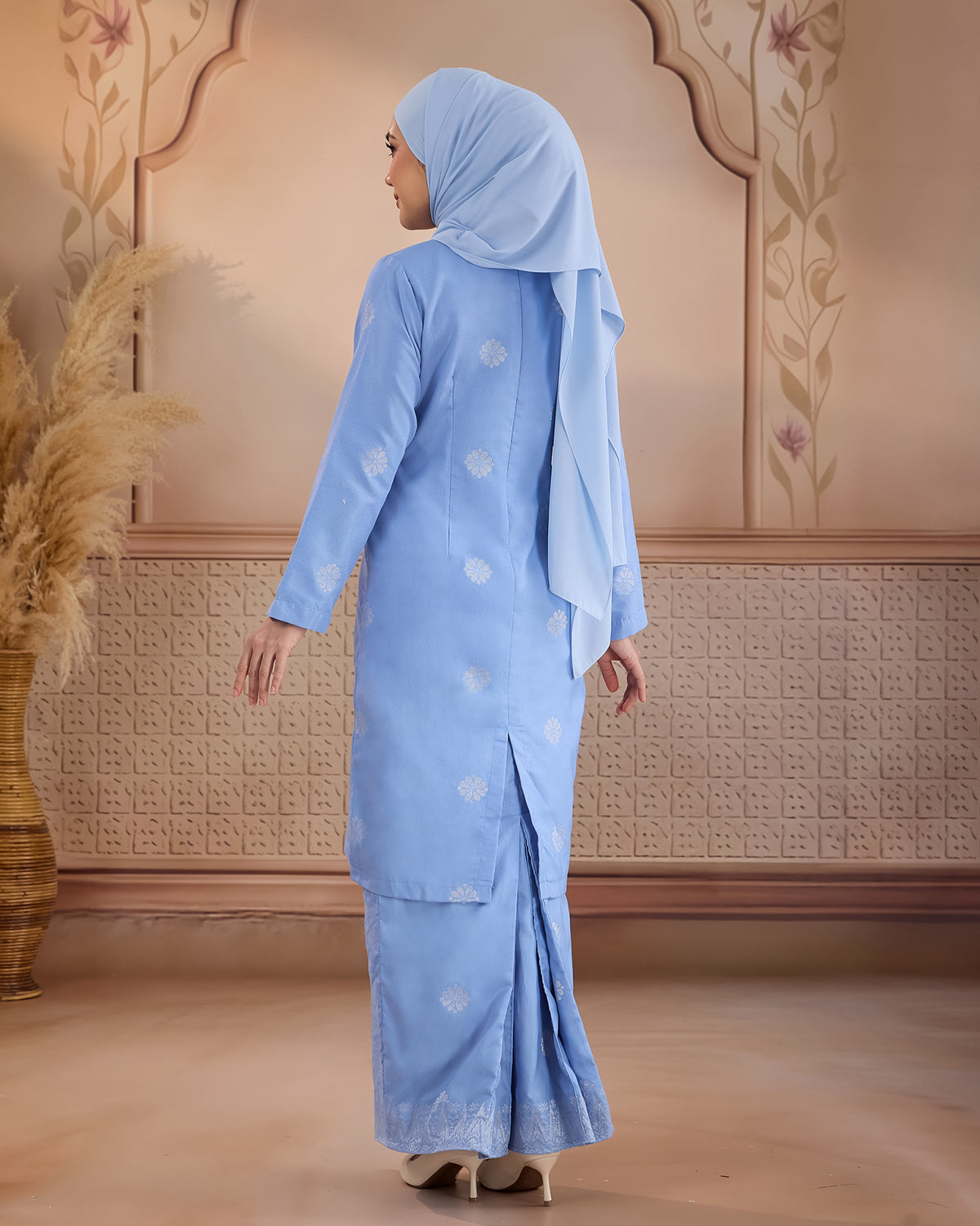 KURUNG LAYLA (MODEN) | BABY BLUE - SILVER