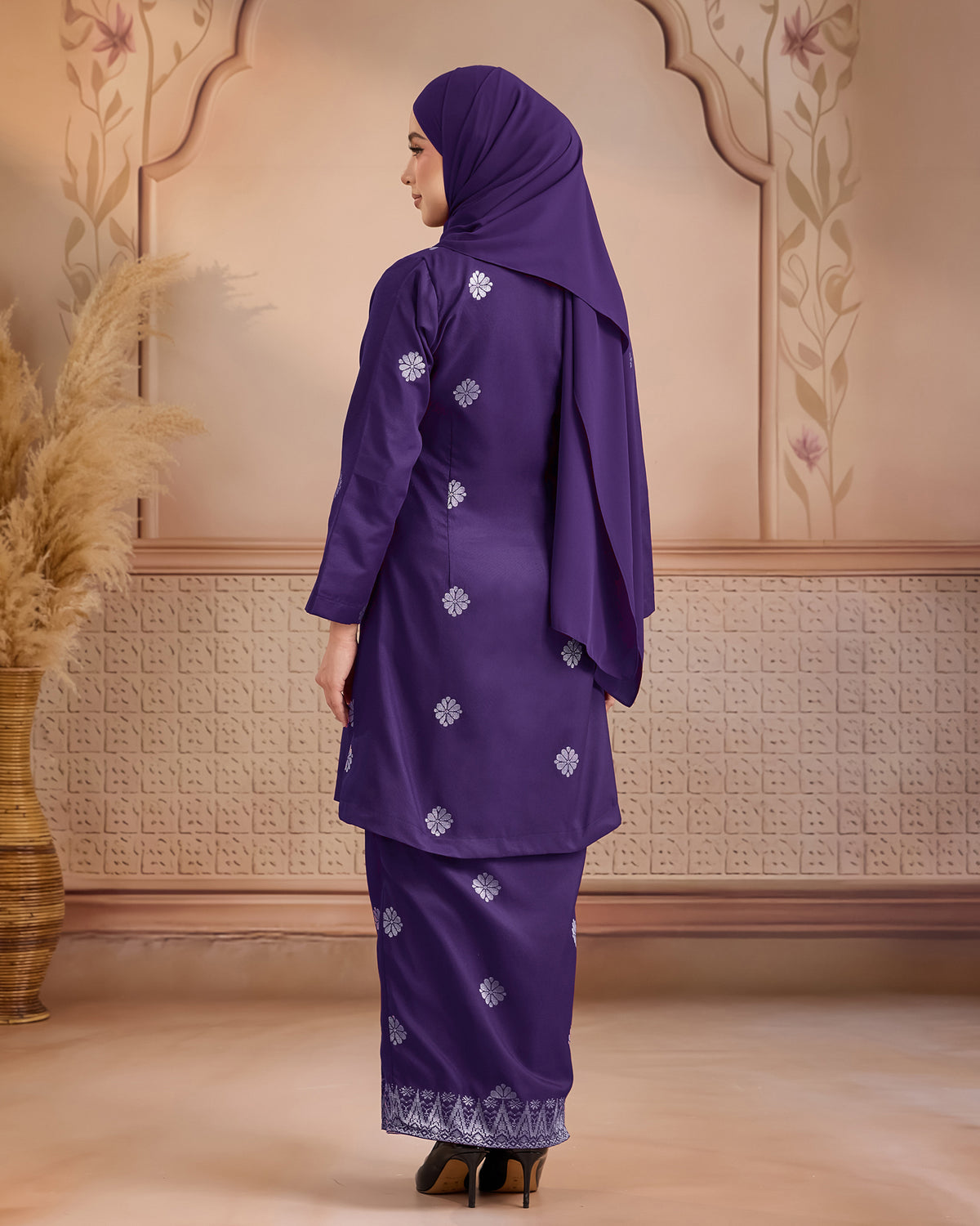 KURUNG ANGGUN (KEBAYA) | PURPLE - SILVER