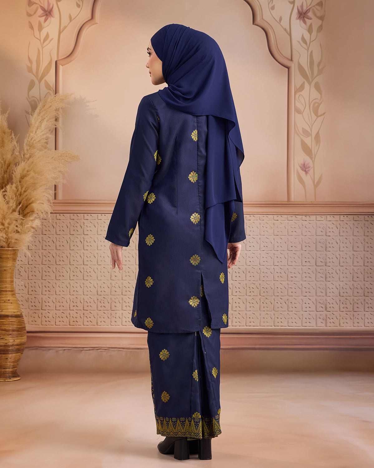KURUNG LAYLA (MODEN) | NAVY BLUE - GOLD