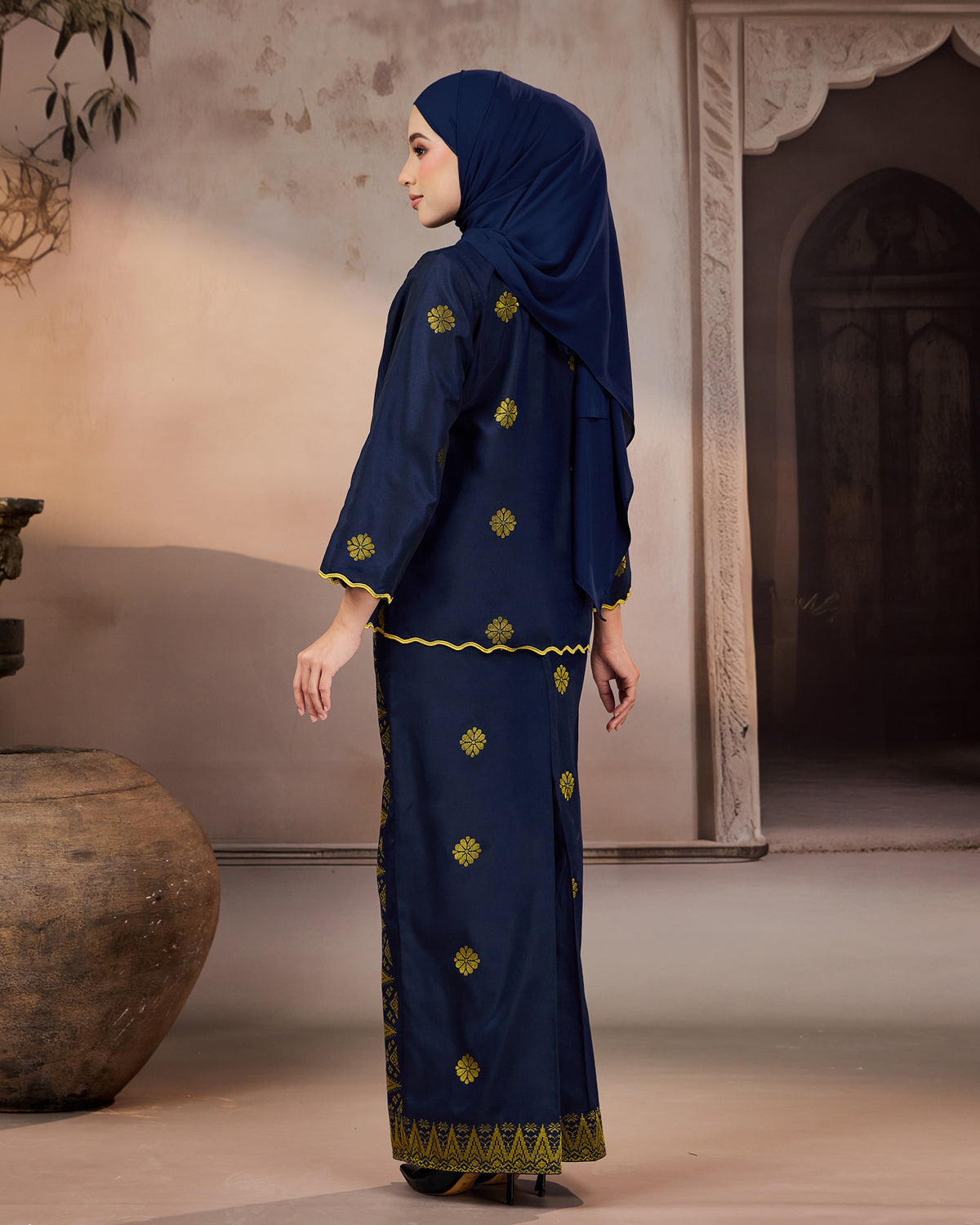 KURUNG RATNA (KEDAH SULAM) | NAVY BLUE - GOLD