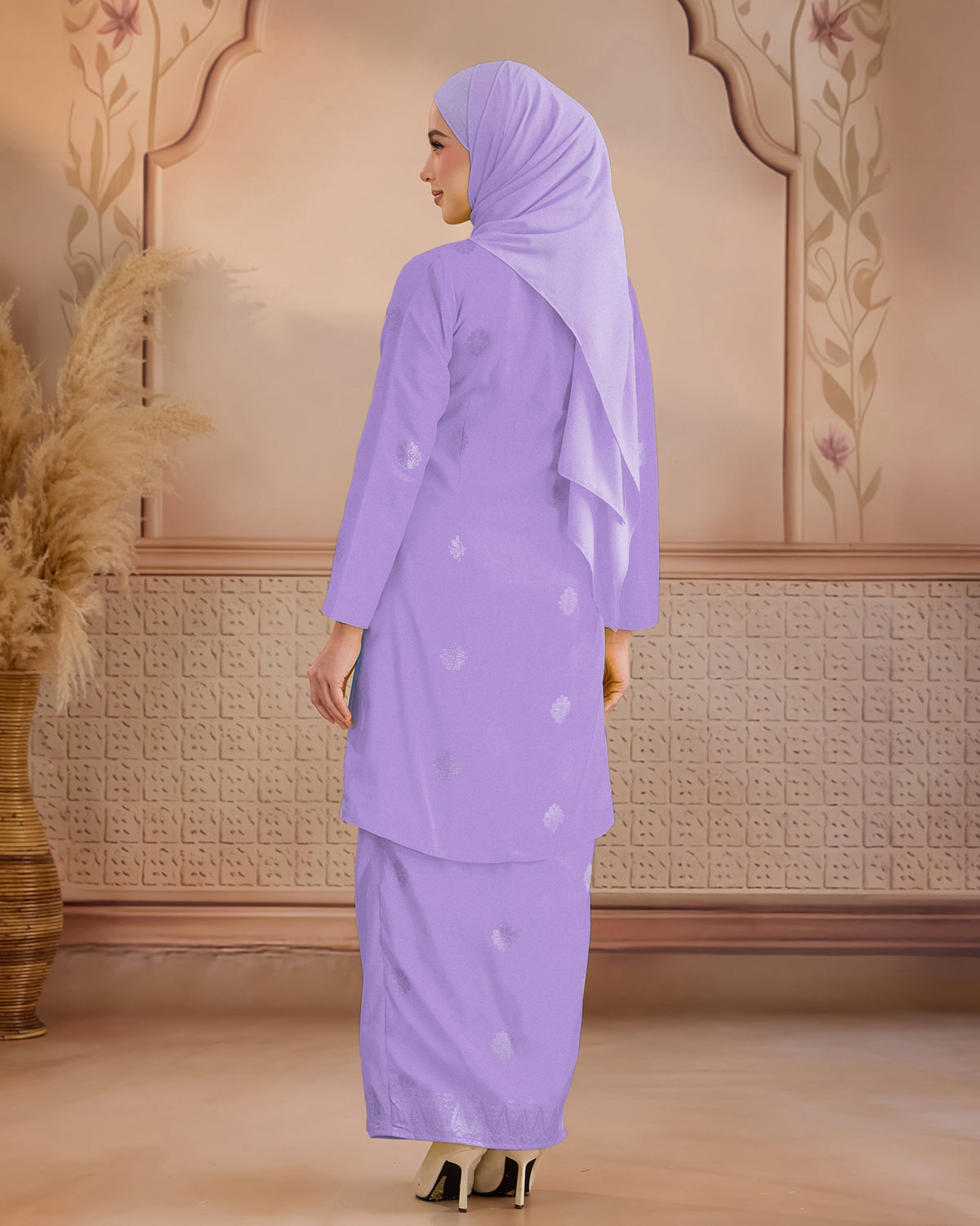 KURUNG ANGGUN (KEBAYA) | SOFT LILAC - SILVER