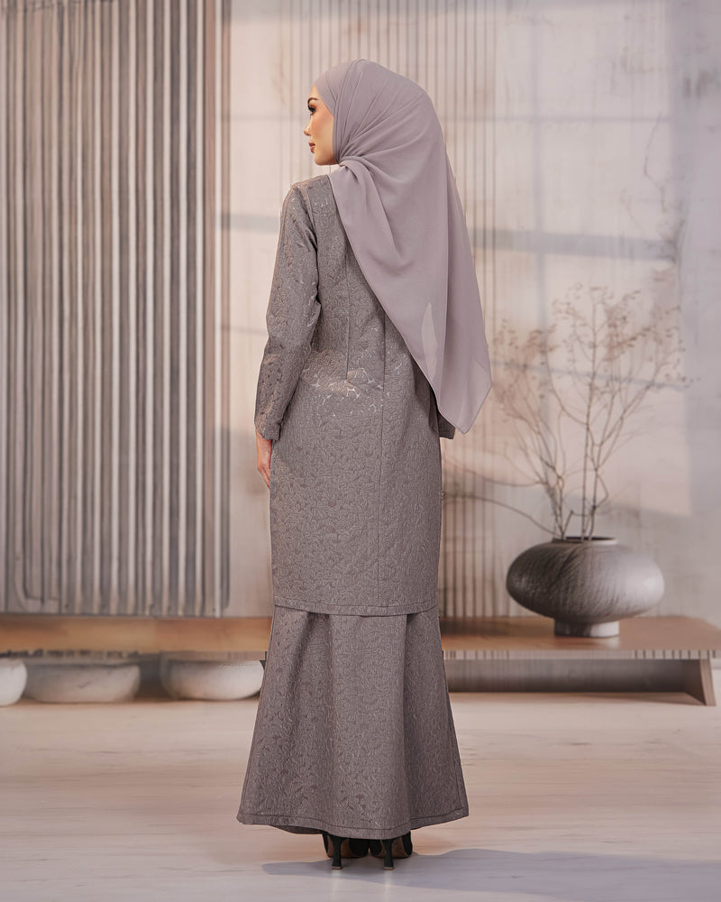 KURUNG ORKED (Moden) - Grey | Soft Premium Brocade
