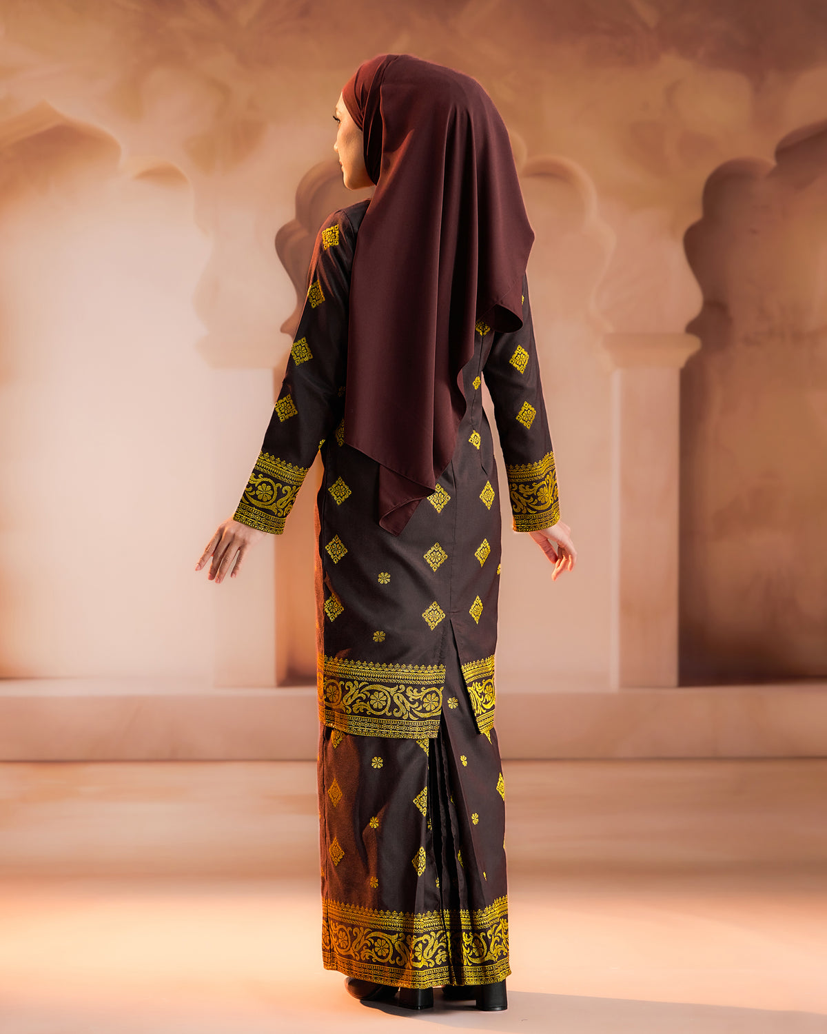 KURUNG PURNAMA (MODEN) RTW | RICH BROWN GOLD