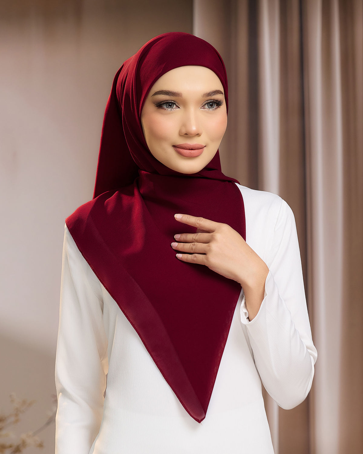 AYU BAWAL - MAROON | LIGHTWEIGHT SQUARE BAWAL