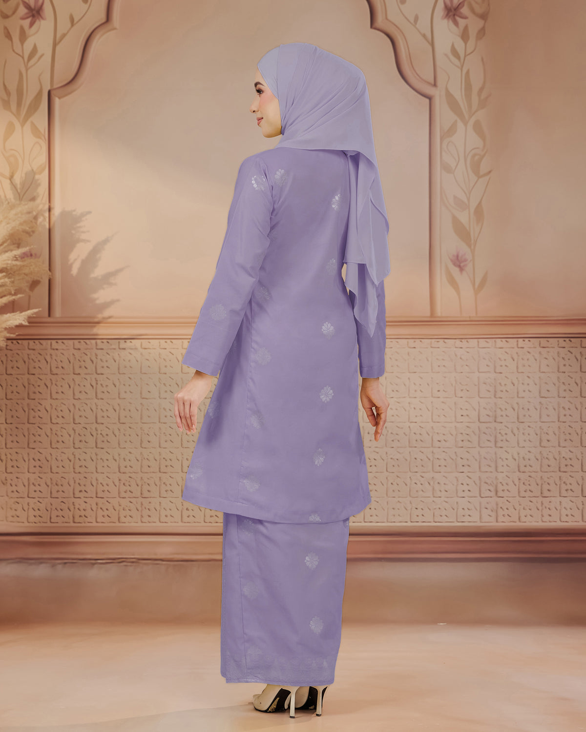 KURUNG SURAYA (PESAK GANTUNG) | DUSTY PURPLE - SILVER
