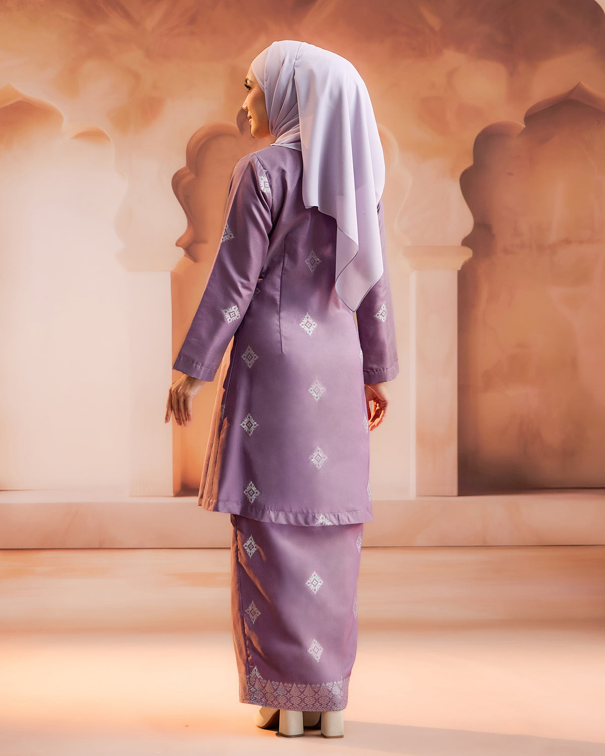 KURUNG NILAMSARI (KEBAYA) RTW | DUSTY PURPLE SILVER