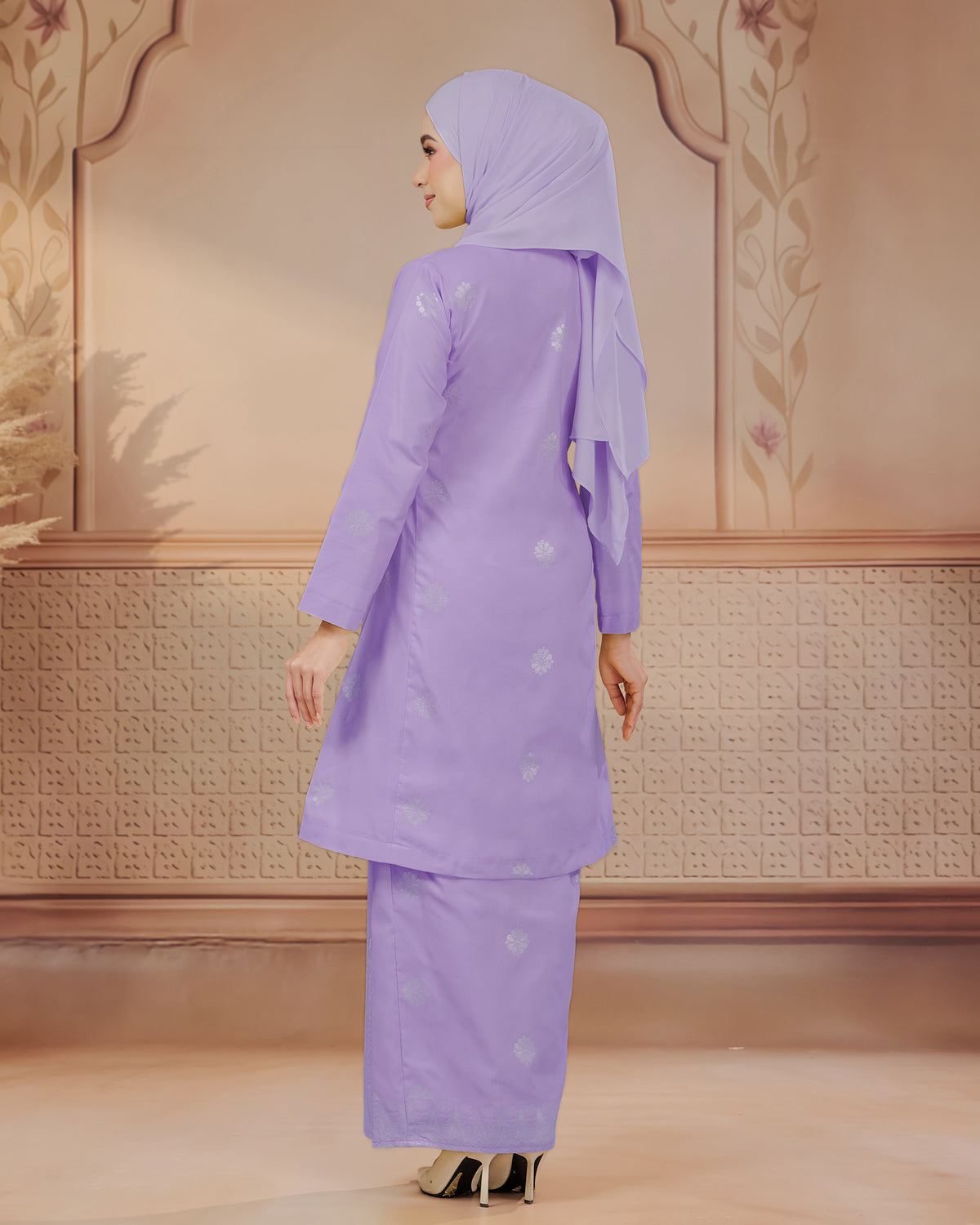 KURUNG SURAYA(PESAK GANTUNG) | SOFT LILAC - SILVER