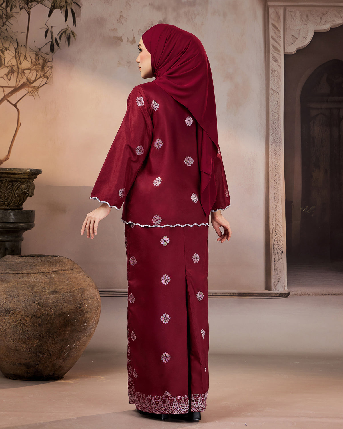 KURUNG RATNA (KEDAH SULAM) | MAROON - SILVER