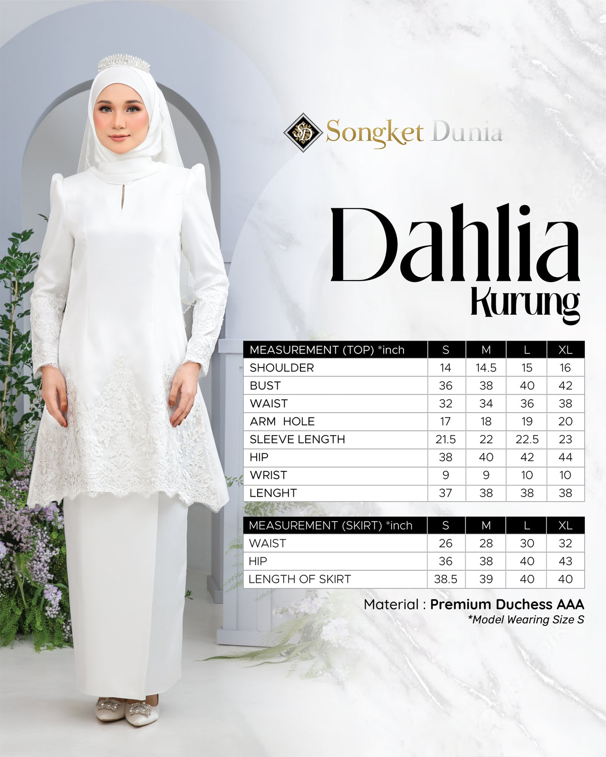 DAHLIA KURUNG ( OFF WHITE)