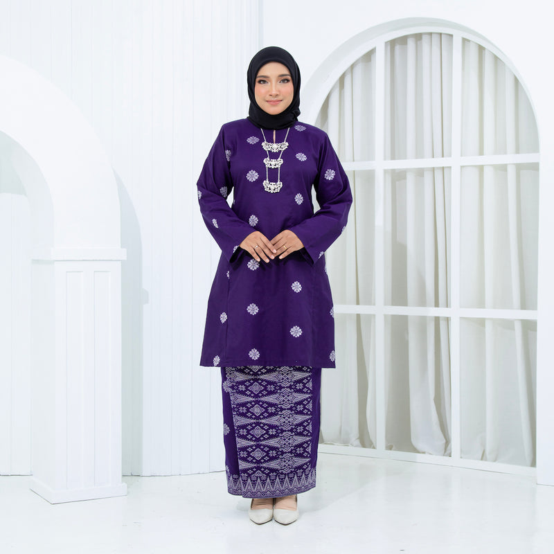 PURPLE - SILVER | Kurung Suraya - Pesak Gantung