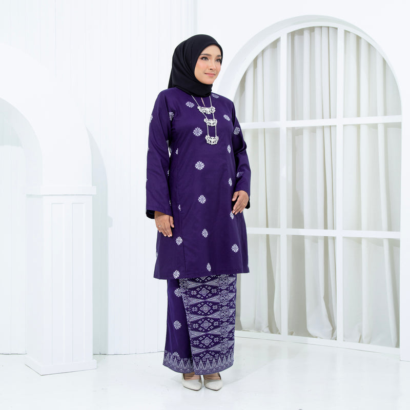 PURPLE - SILVER | Kurung Suraya - Pesak Gantung