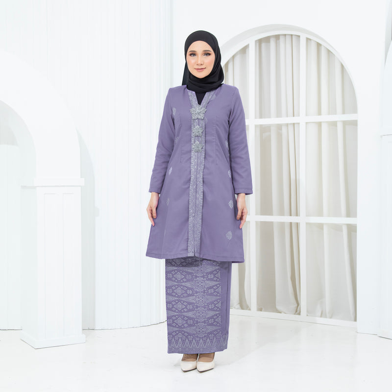 DUSTY PURPLE - SILVER | Kurung Anggun - Kebaya