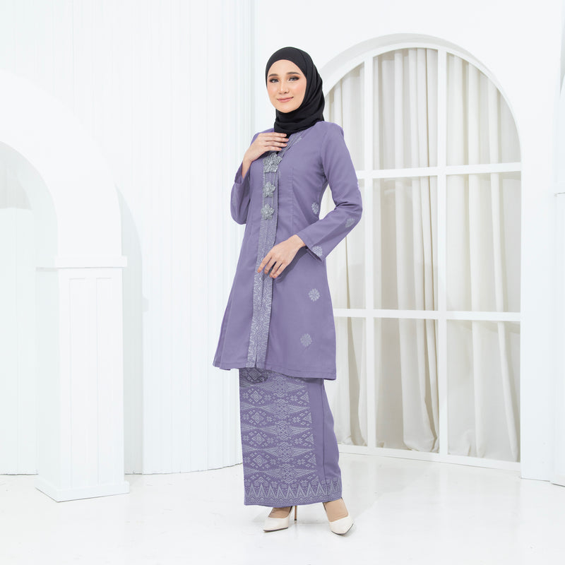 DUSTY PURPLE - SILVER | Kurung Anggun - Kebaya