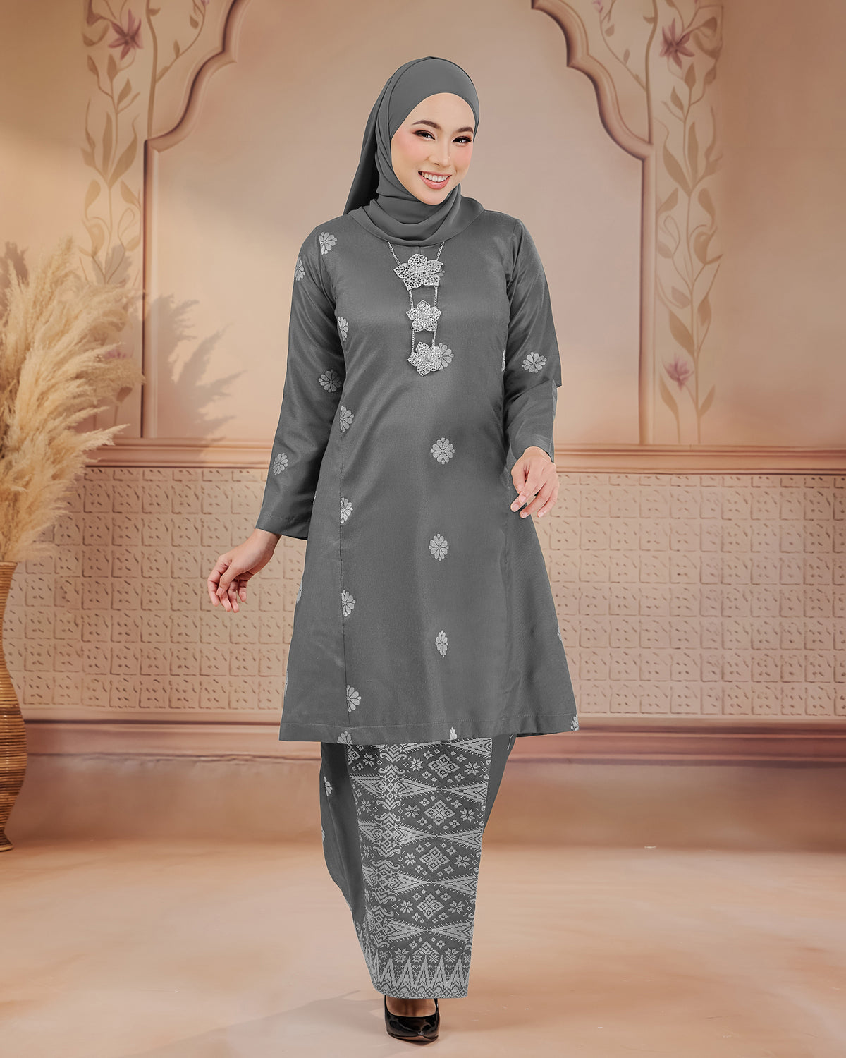 KURUNG SURAYA (PESAK GANTUNG) | GREY - SILVER