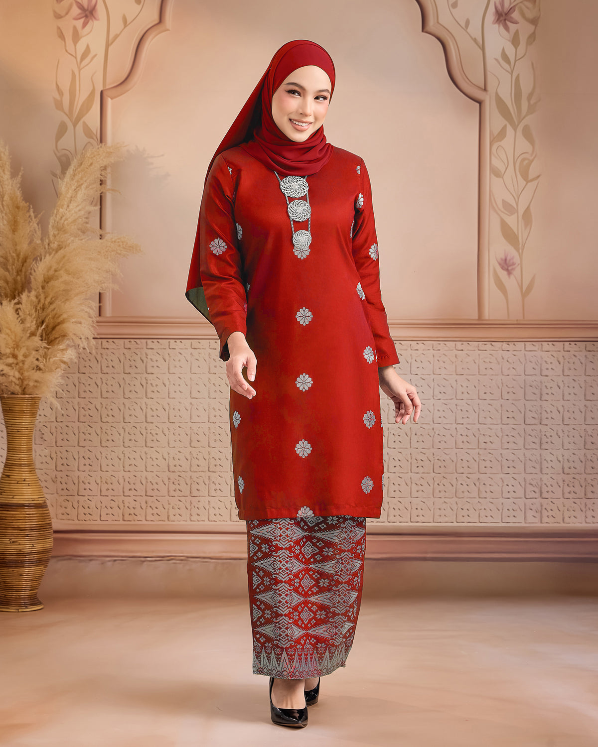 KURUNG LAYLA (MODEN) | RED CHILLI - SILVER