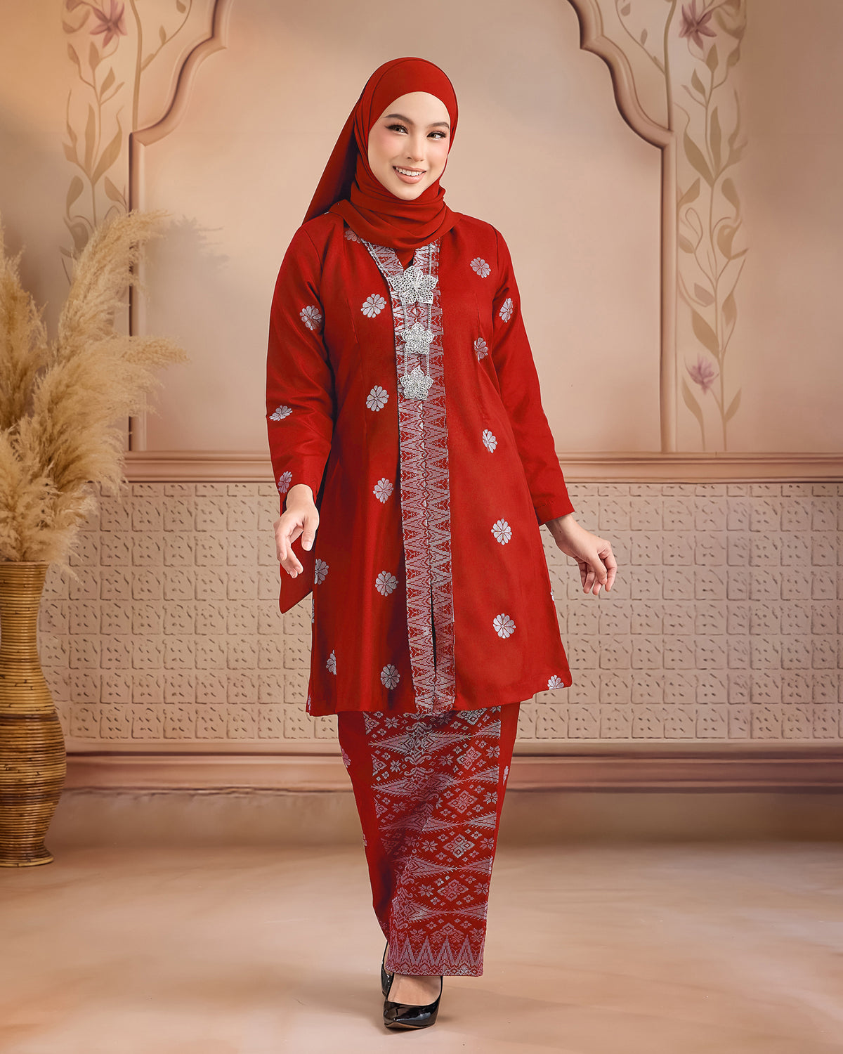 KURUNG ANGGUN (KEBAYA) | RED CHILLI - SILVER