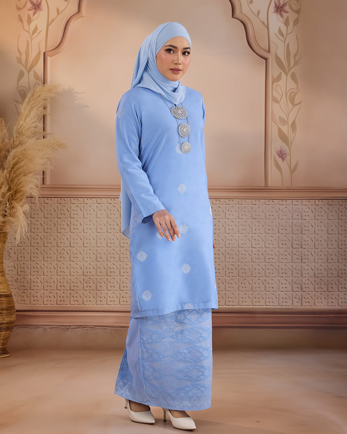 KURUNG LAYLA (MODEN) | BABY BLUE - SILVER