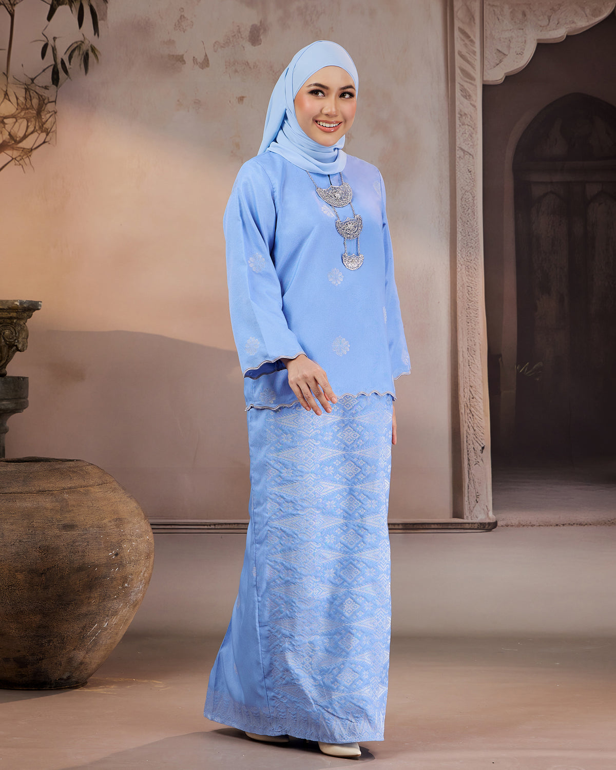 KURUNG RATNA (KEDAH SULAM) | BABY BLUE - SILVER