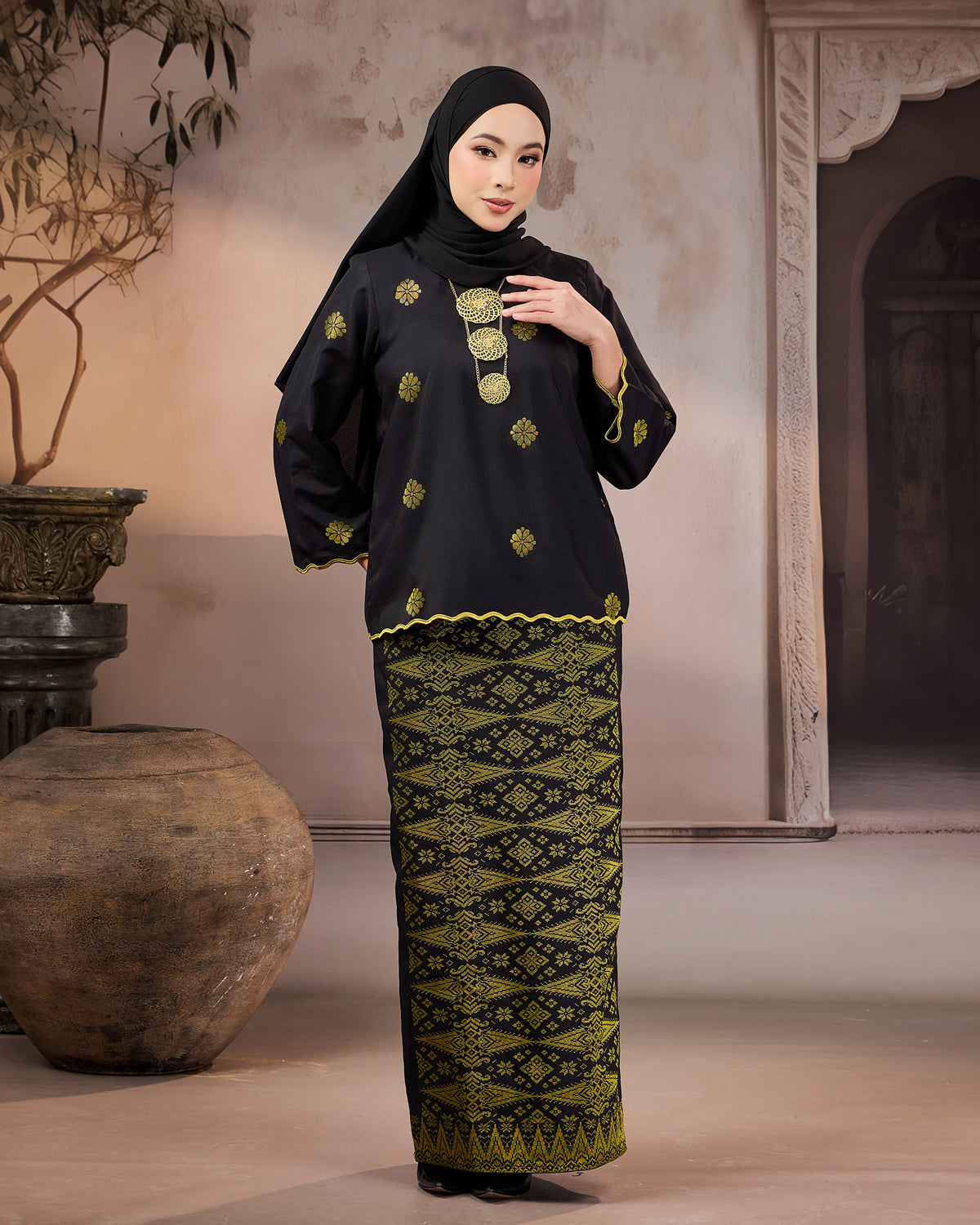KURUNG RATNA (KEDAH SULAM) | BLACK - GOLD