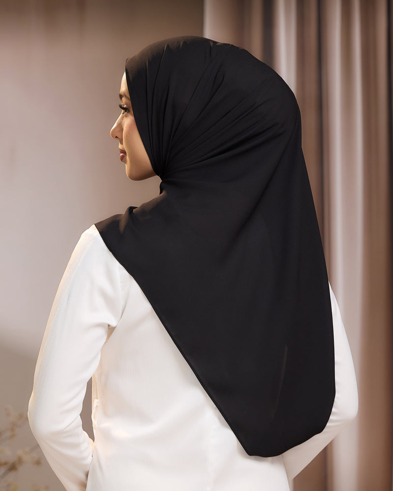 LUNA SHAWL - BLACK | FLOWY TUDUNG