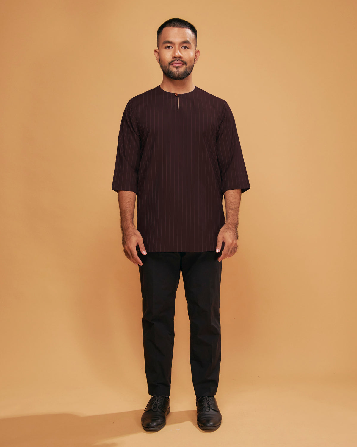 KURTA HADI (STRIPES) - RICH BROWN