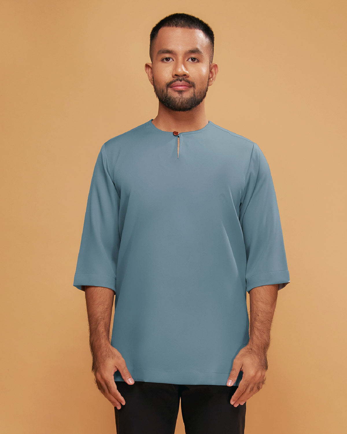 KURTA ARJUNA (Plain) - ASH BLUE
