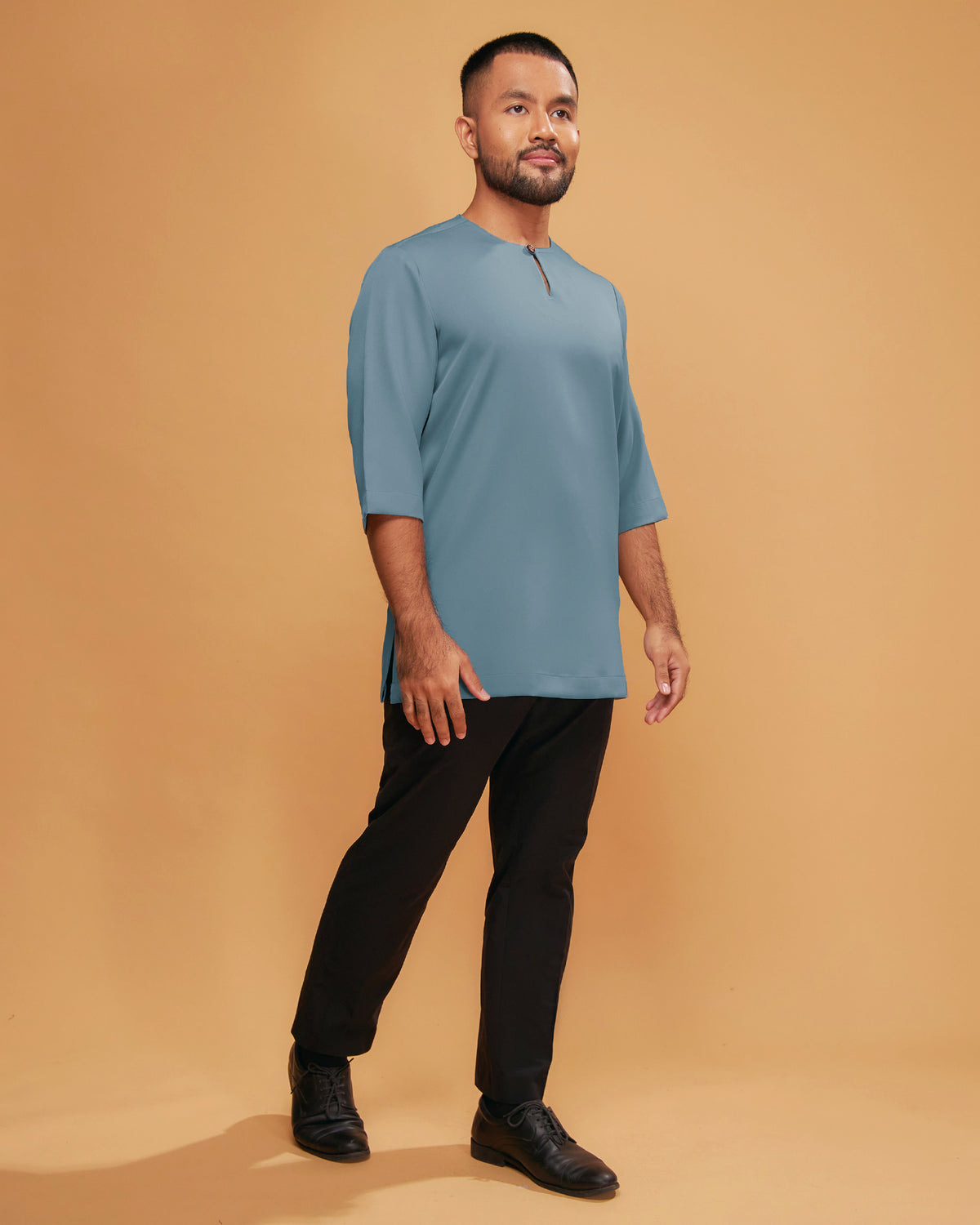 KURTA ARJUNA (Plain) - ASH BLUE