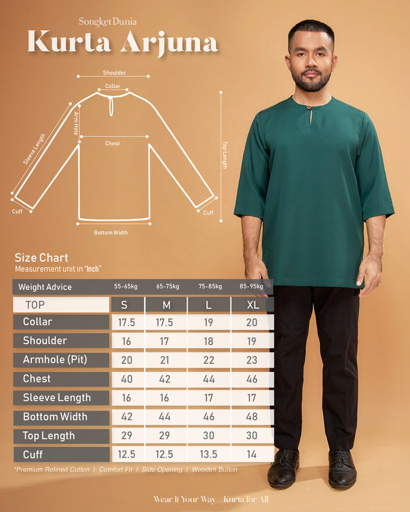 KURTA ARJUNA (Plain) - BABY BLUE