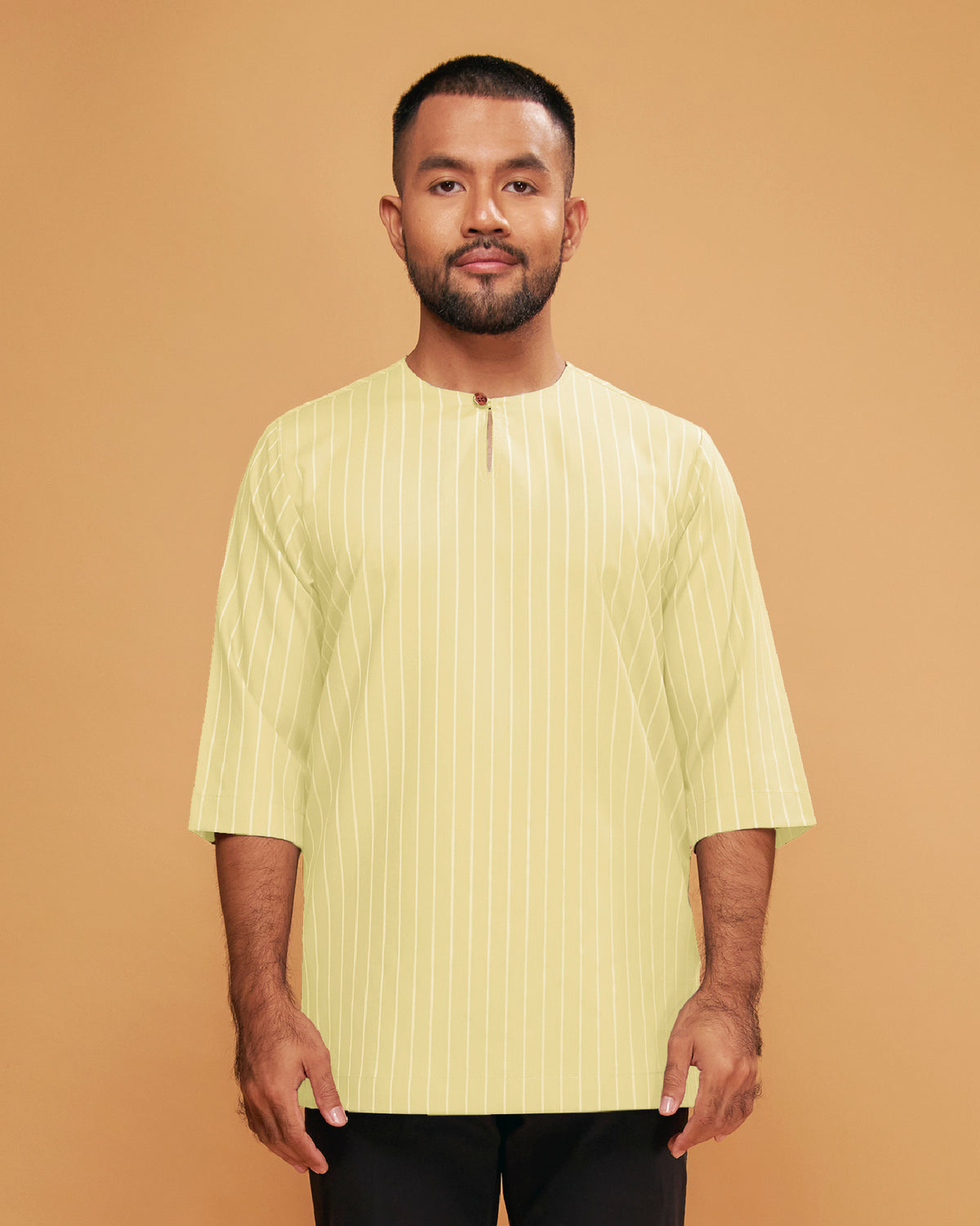 KURTA HADI (STRIPES) - SOFT YELLOW