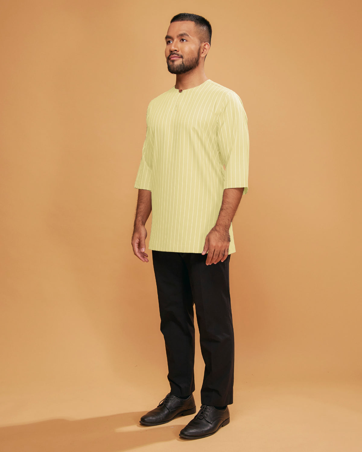 KURTA HADI (STRIPES) - SOFT YELLOW