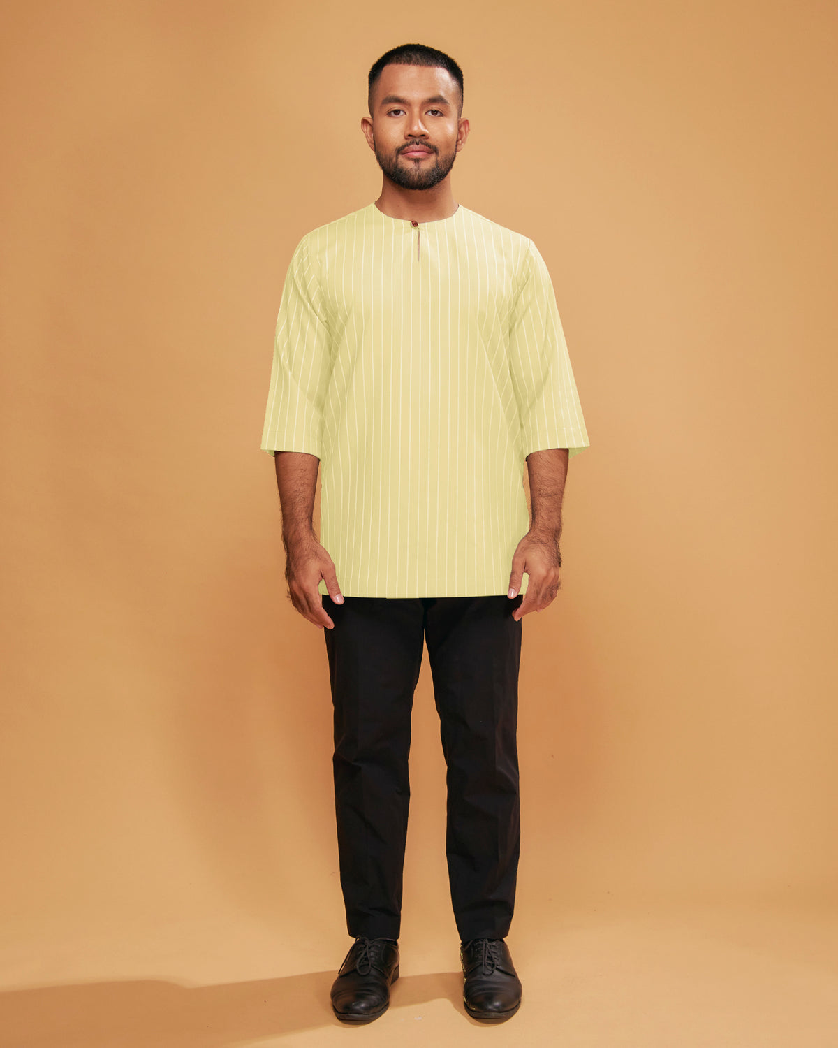 KURTA HADI (STRIPES) - SOFT YELLOW