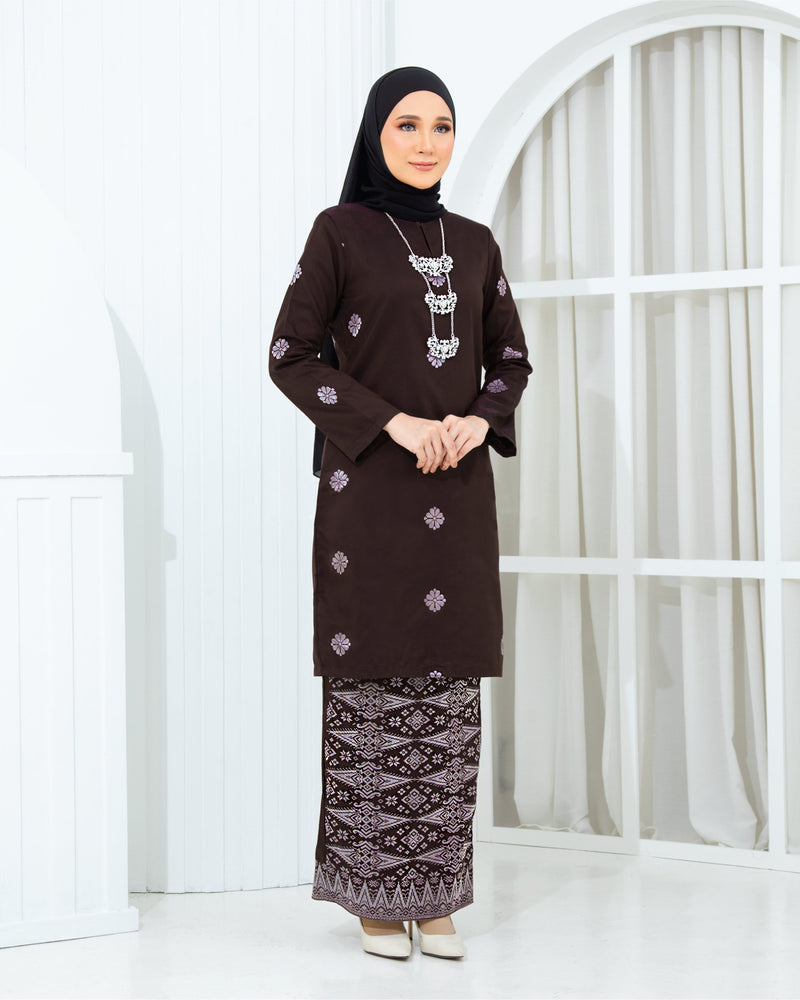 RICH-BROWN | Kurung Layla - Moden