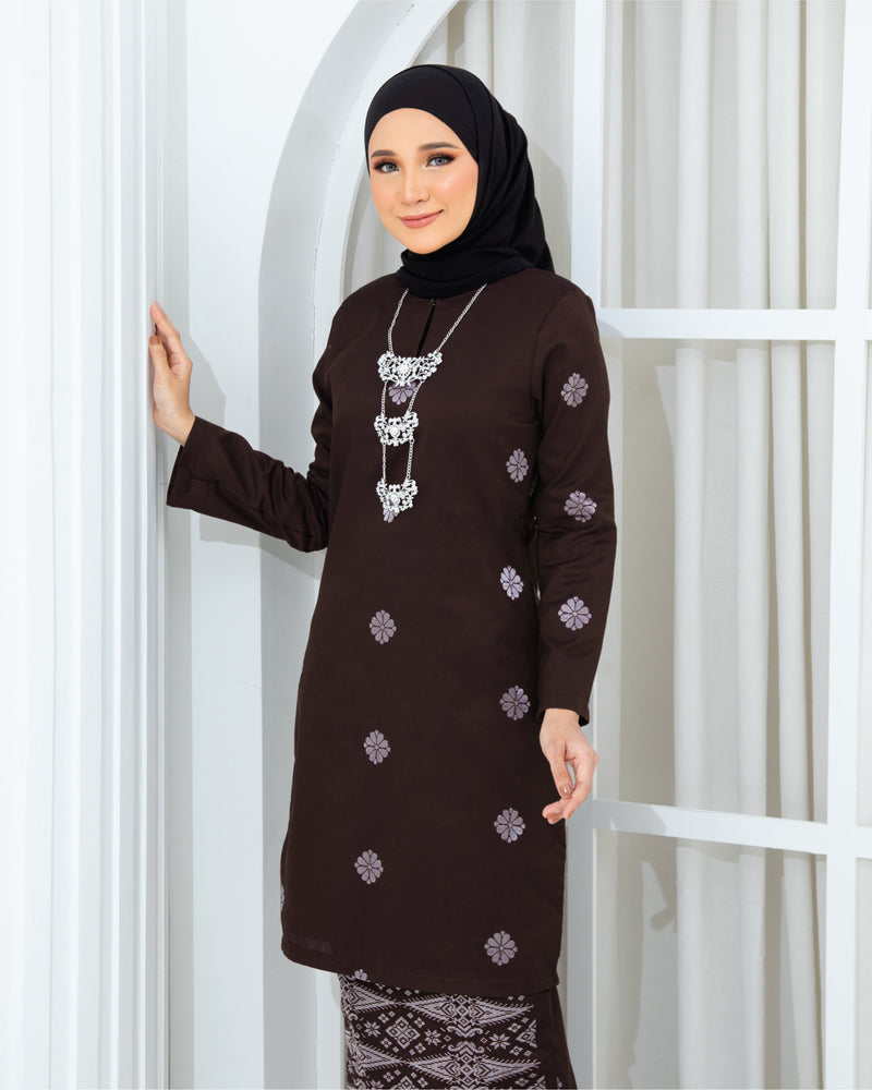 RICH-BROWN | Kurung Layla - Moden