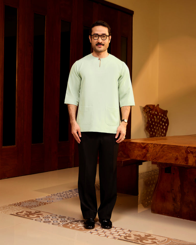 KURTA LAKSAMANA (PLAIN) FRONT POCKET - MINT GREEN